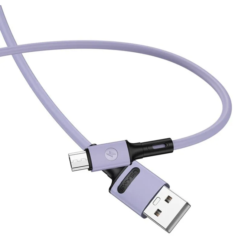 Кабель Usams US-SJ435 USB - Micro USB (M/M), 1 м, Purple (SJ435USB04) - мініатюра 2