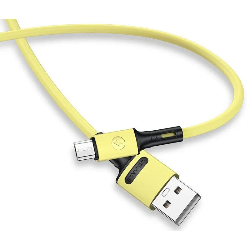 Кабель Usams US-SJ435 USB - Micro USB (M/M), 1 м, Yellow (SJ435USB03) - мініатюра 2