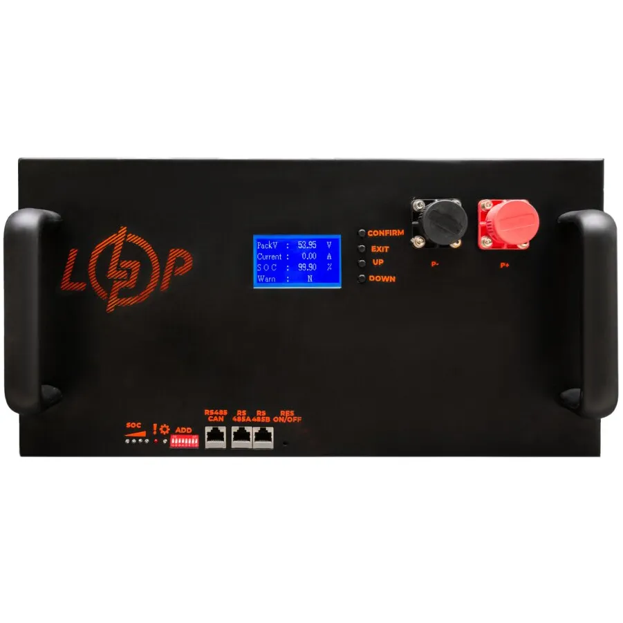 Акумуляторна батарея LogicPower 51.2V 160 AH (8192Wh) LCD RM Smart (BMS 200A/100А) LiFePO4 - мініатюра 5