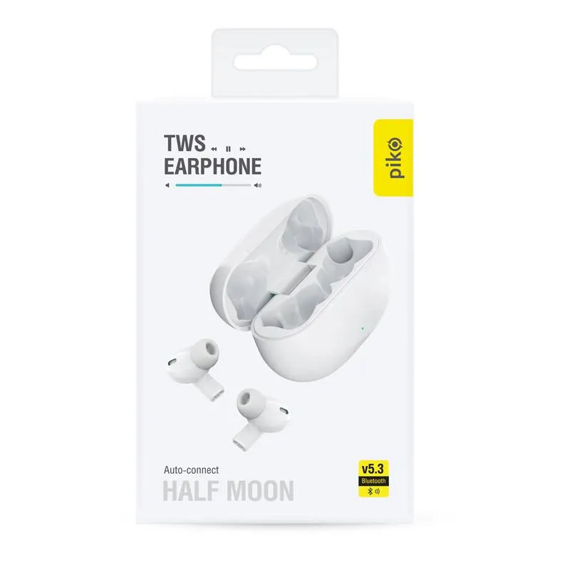 Bluetooth-гарнiтура Piko TWS-HalfMoon White (1283126583391) - мініатюра 8