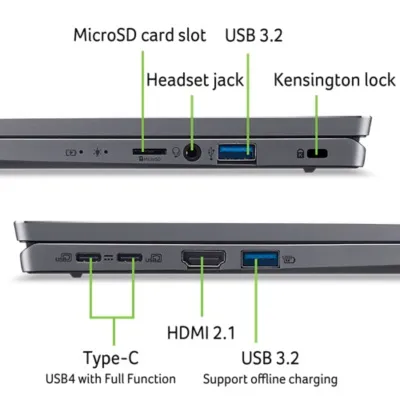 Ноутбук Acer Swift Go 14 SFG14-63-R88C (NX.KTSEU.002) Steel Gray - мініатюра 8