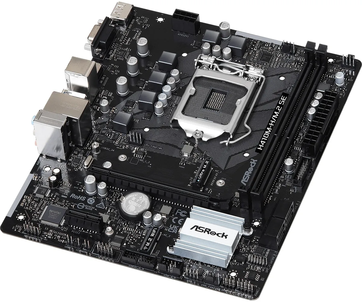 Материнська плата ASRock H410M-H/M.2 SE Socket 1200 - мініатюра 2