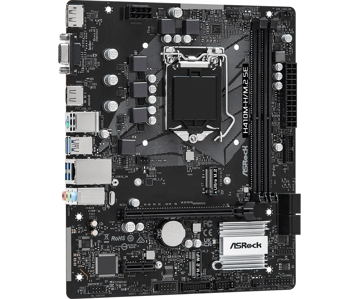 Материнська плата ASRock H410M-H/M.2 SE Socket 1200 - мініатюра 3