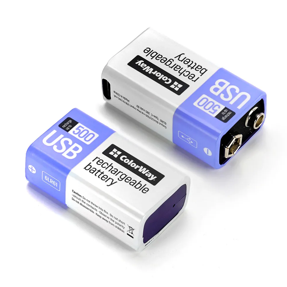 Акумулятор USB-C ColorWay (CW-UB9V-06) Крона Li-Pol 390 mAh BL - мініатюра 2
