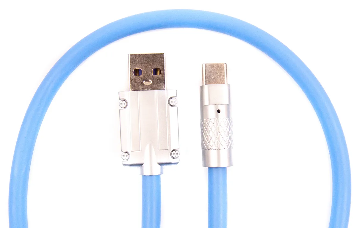 Кабель Dengos USB - USB Type-C (M/M) 1 м Blue (PLS-TC-NS-BLUE) - зображення 1
