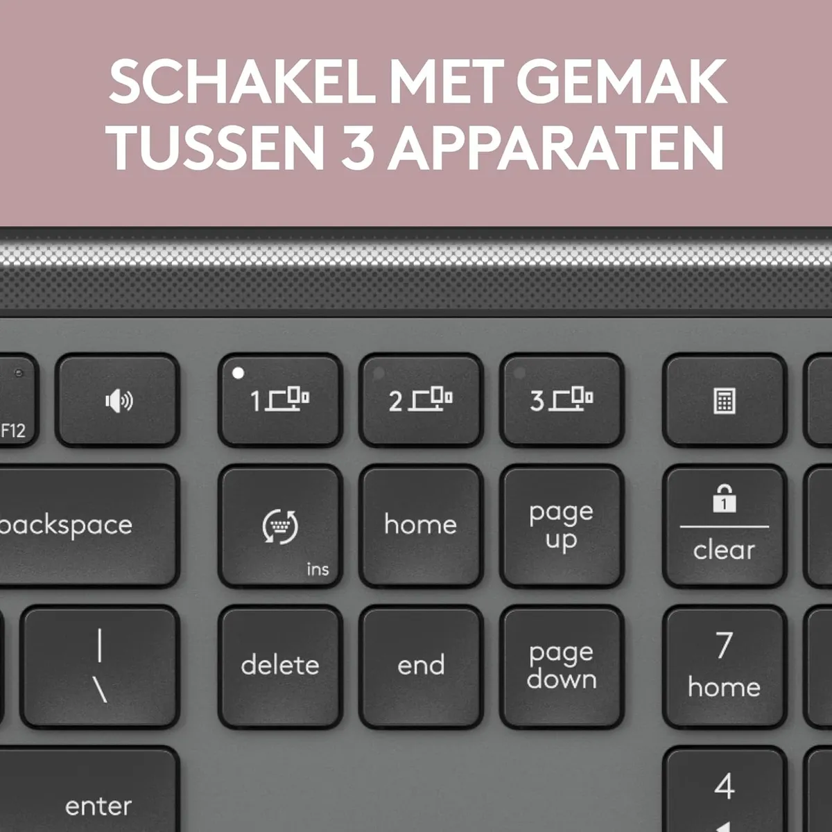 Клавiатура бездротова Logitech Signature Slim K950 US Graphite USB (920-012465) - мініатюра 7
