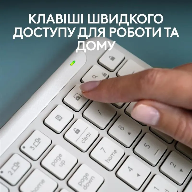 Клавiатура бездротова Logitech Signature Slim K950 US OffWhite USB (920-012466) - мініатюра 7