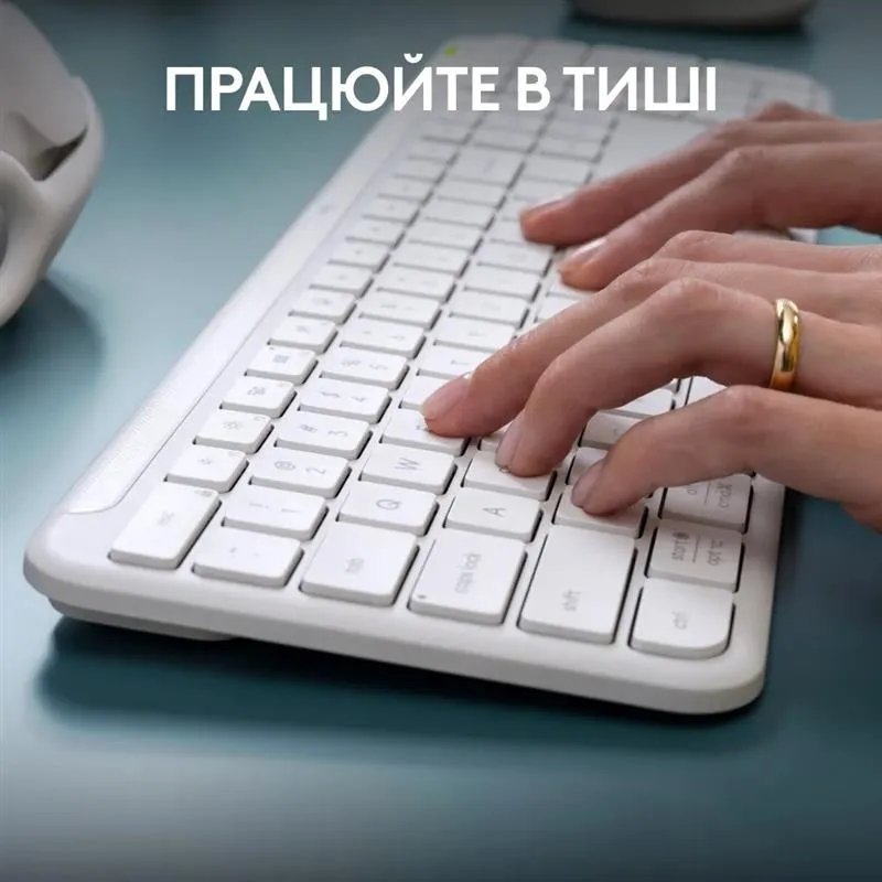 Клавiатура бездротова Logitech Signature Slim K950 US OffWhite USB (920-012466) - мініатюра 8