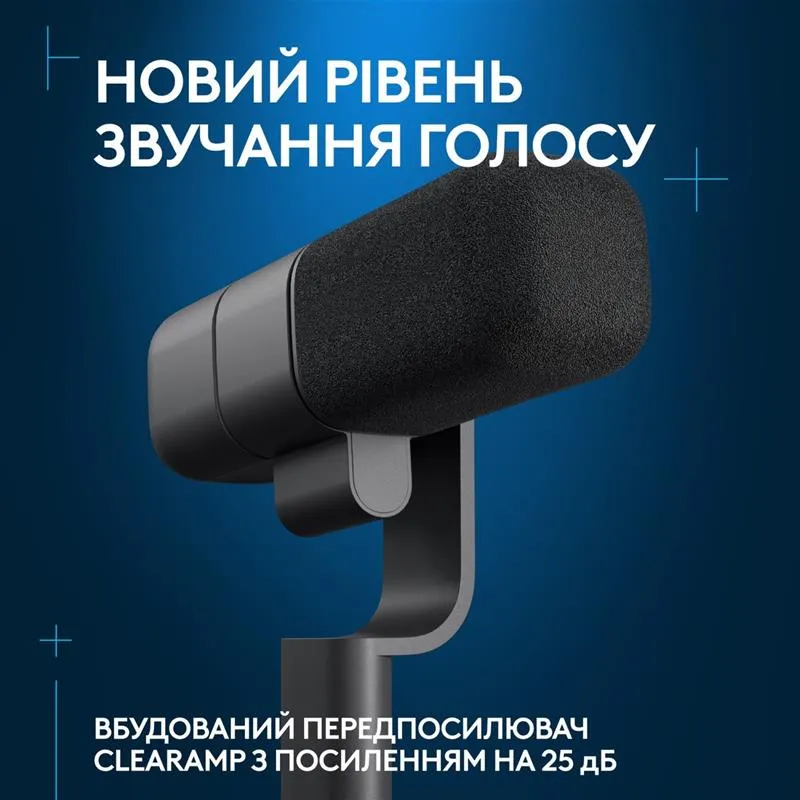 Мiкрофон Logitech G Yeti Studio Active Dynamic XLR Black (988-000565) - мініатюра 9