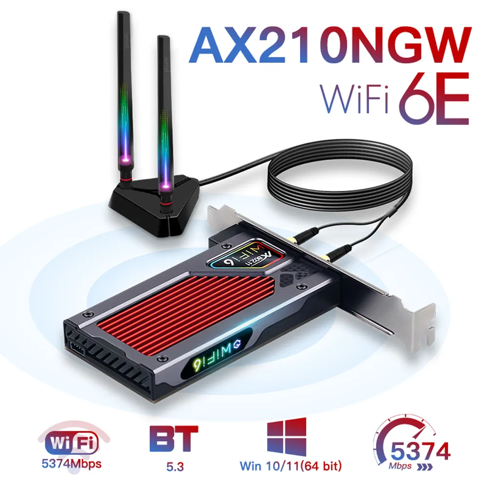 Бездротовий адаптер Fenvi FV-AXE3000RGB Gaming (Intel AX210) - мініатюра 3