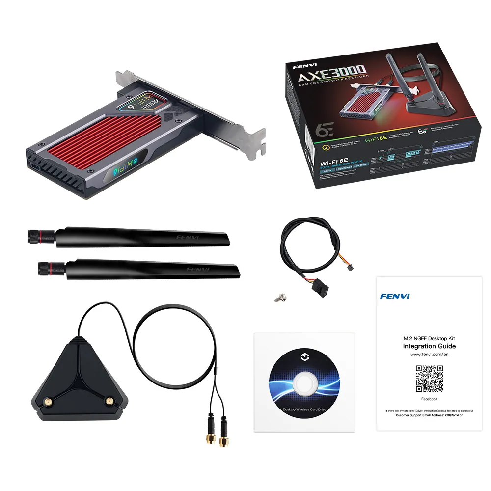 Бездротовий адаптер Fenvi FV-AXE3000RGB Gaming (Intel AX210) - мініатюра 8