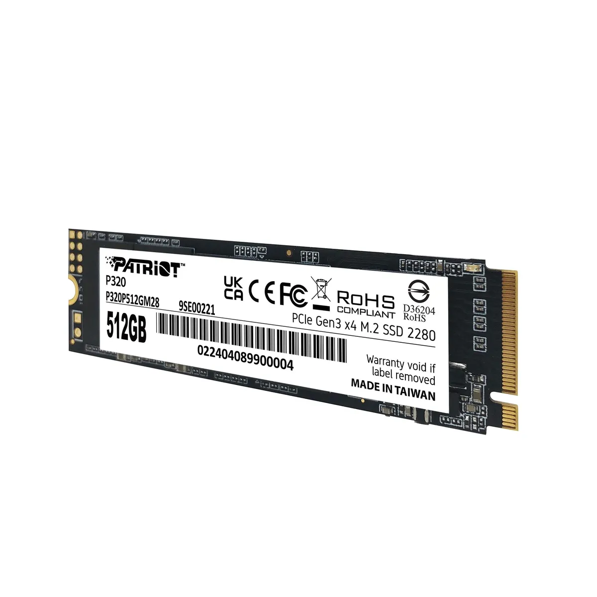 Накопичувач SSD  512GB Patriot P320 M.2 2280 PCIe 3.0 x4 NVMe 3D NAND (P320P512GM28) - мініатюра 4