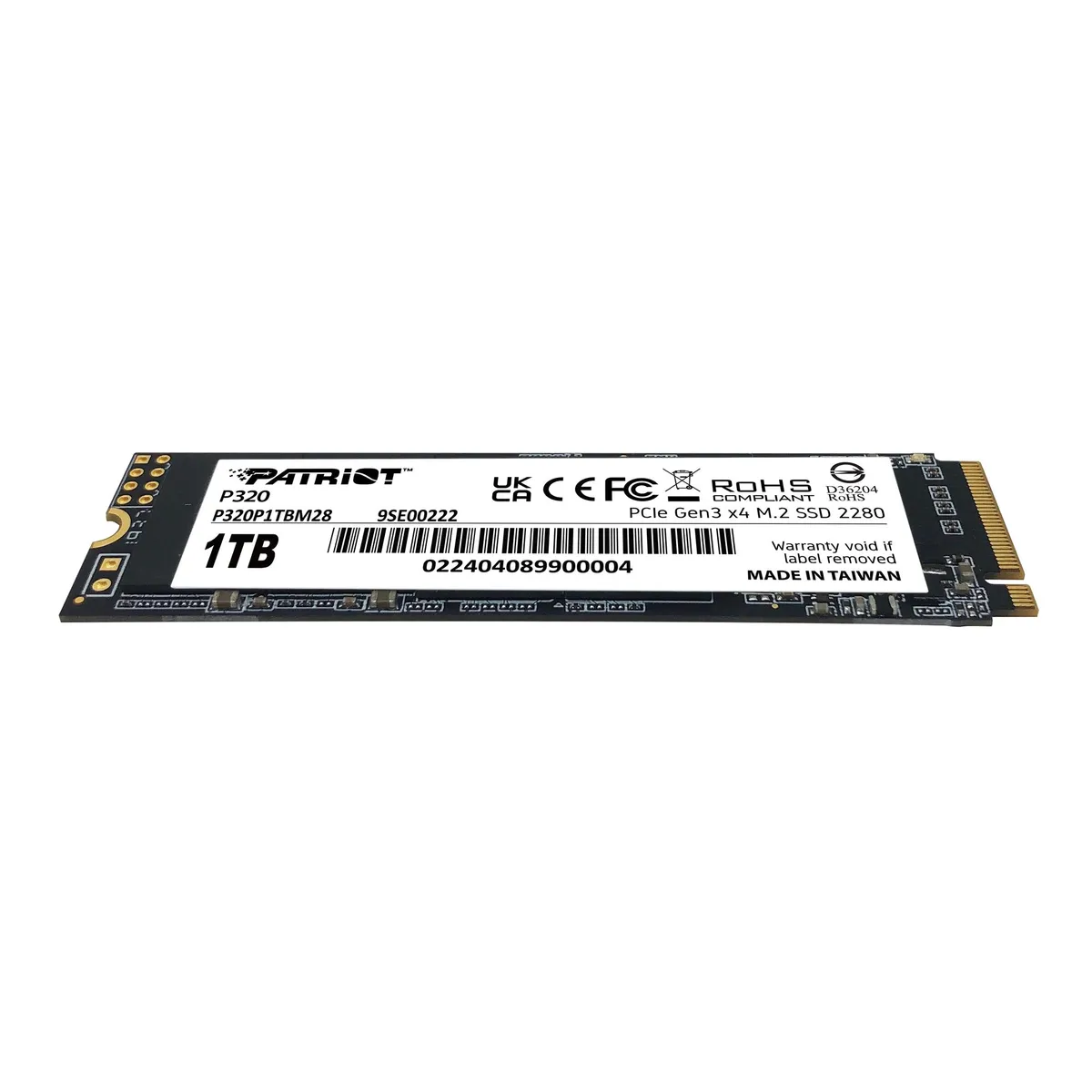 Накопичувач SSD 1TB Patriot P320 M.2 2280 PCIe 3.0 x4 NVMe TLC (P320P1TBM28) - мініатюра 2