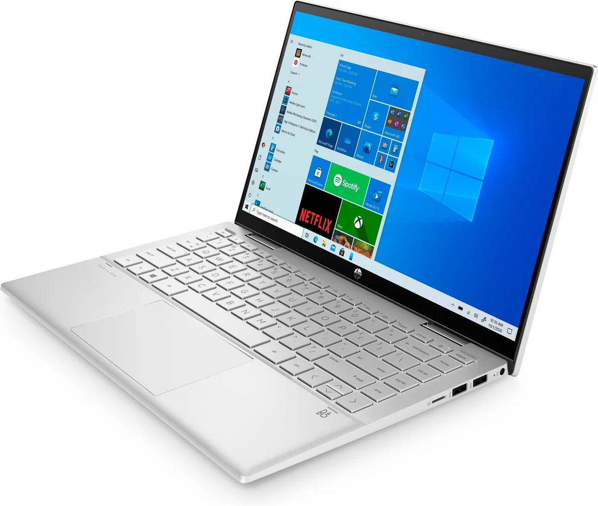 Ноутбук HP Pavilion x360 14-ek2009ua (A0NB2EA) Silver - мініатюра 3