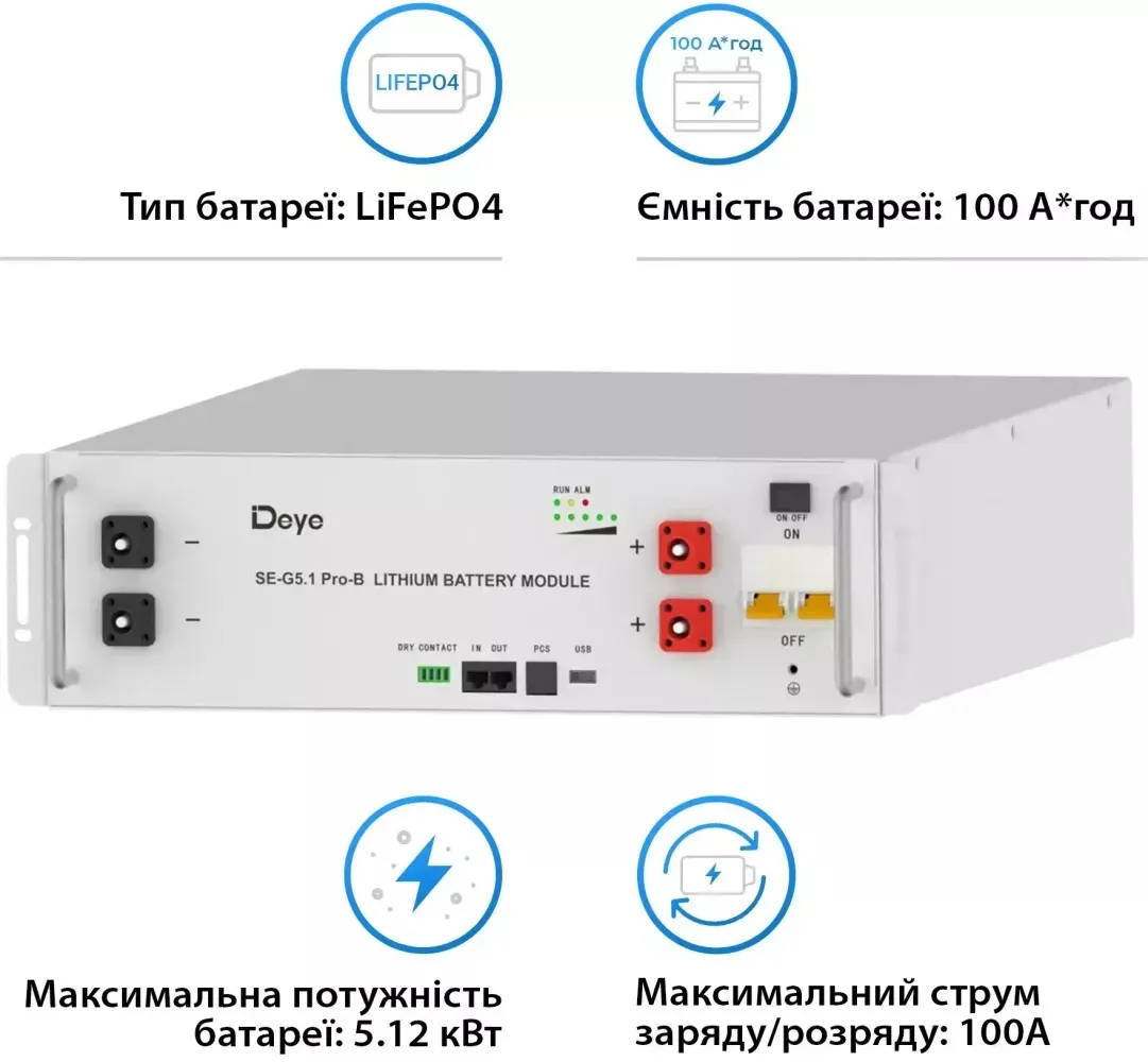 Акумуляторна батарея SE-G5.1 Pro-B 51.2V 100AH (SE-G5.1 Pro-B) - мініатюра 7