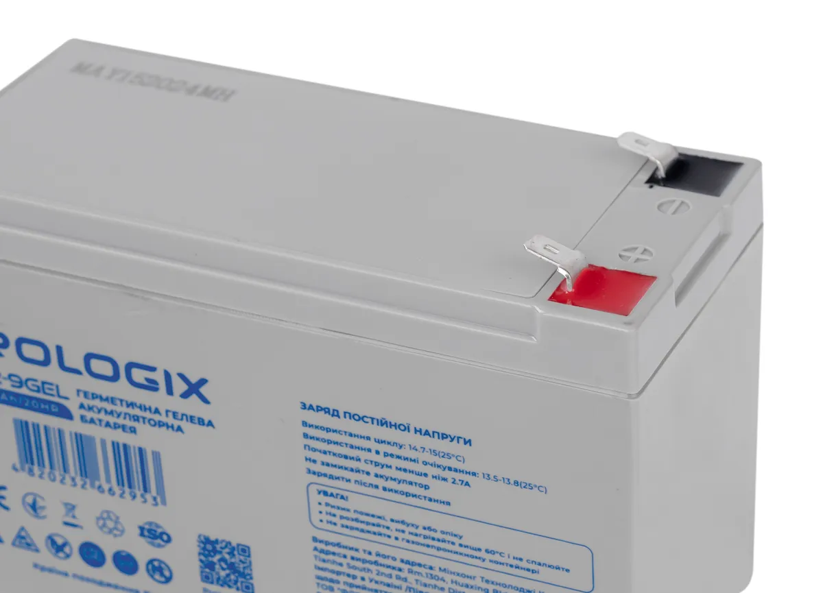 Акумуляторна батарея Prologix 12V 9AH (PL12-9GEL) GEL - мініатюра 4