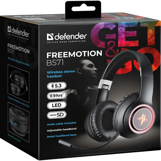 Bluetooth-гарнітура Defender FreeMotion B571 Black (63572) - мініатюра 8