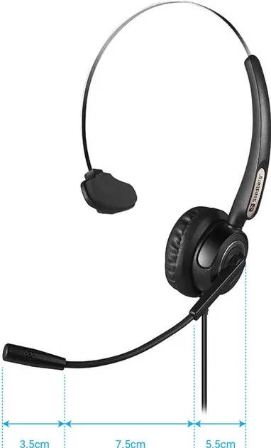 Гарнітура Sandberg USB Office Headset Pro Mono Black (126-14) - мініатюра 4