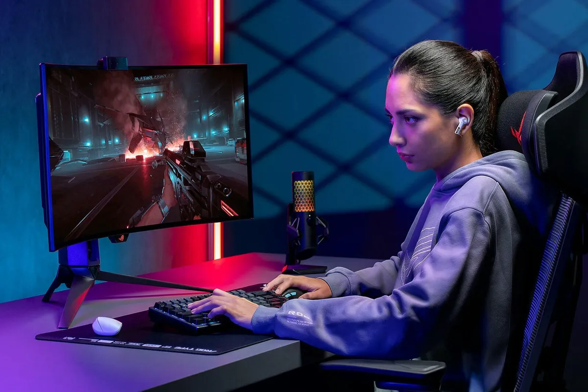 Bluetooth-гарнітура Asus ROG Cetra True Wireless SpeedNova White (90YH03Y0-BTUA10) - мініатюра 5