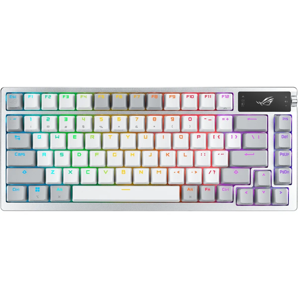 Клавіатура бездротова Asus ROG Azoth RGB WL BT White (90MP031A-BKUA11) - зображення 1