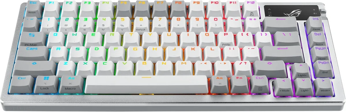 Клавіатура бездротова Asus ROG Azoth RGB WL BT White (90MP031A-BKUA11) - мініатюра 4
