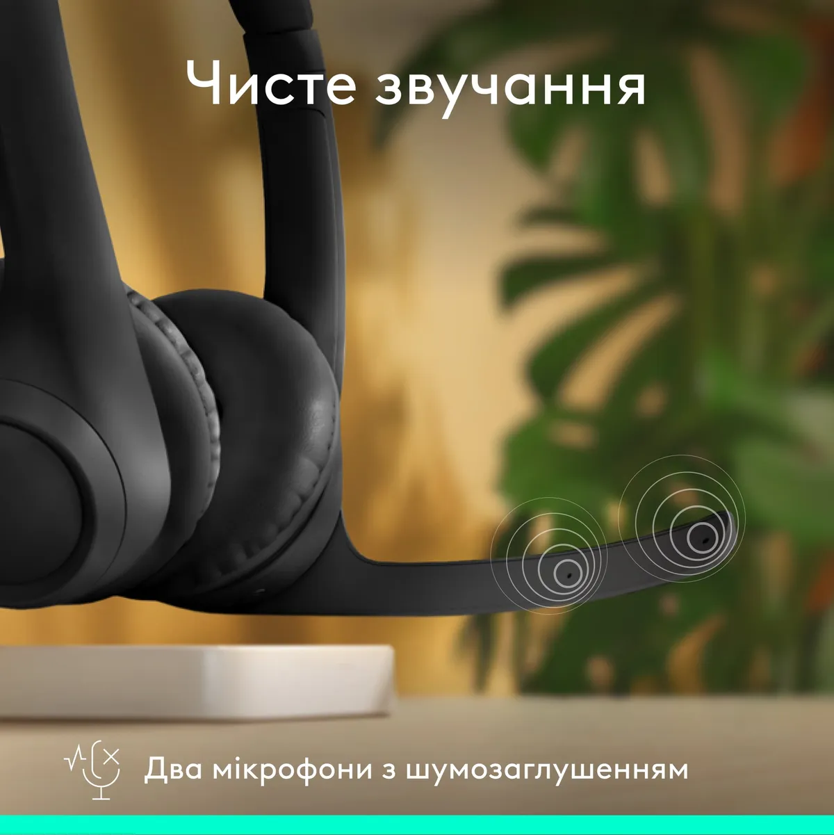 Bluetooth-гарнітура Logitech Zone 300 Wireless Black (981-001407) - мініатюра 2