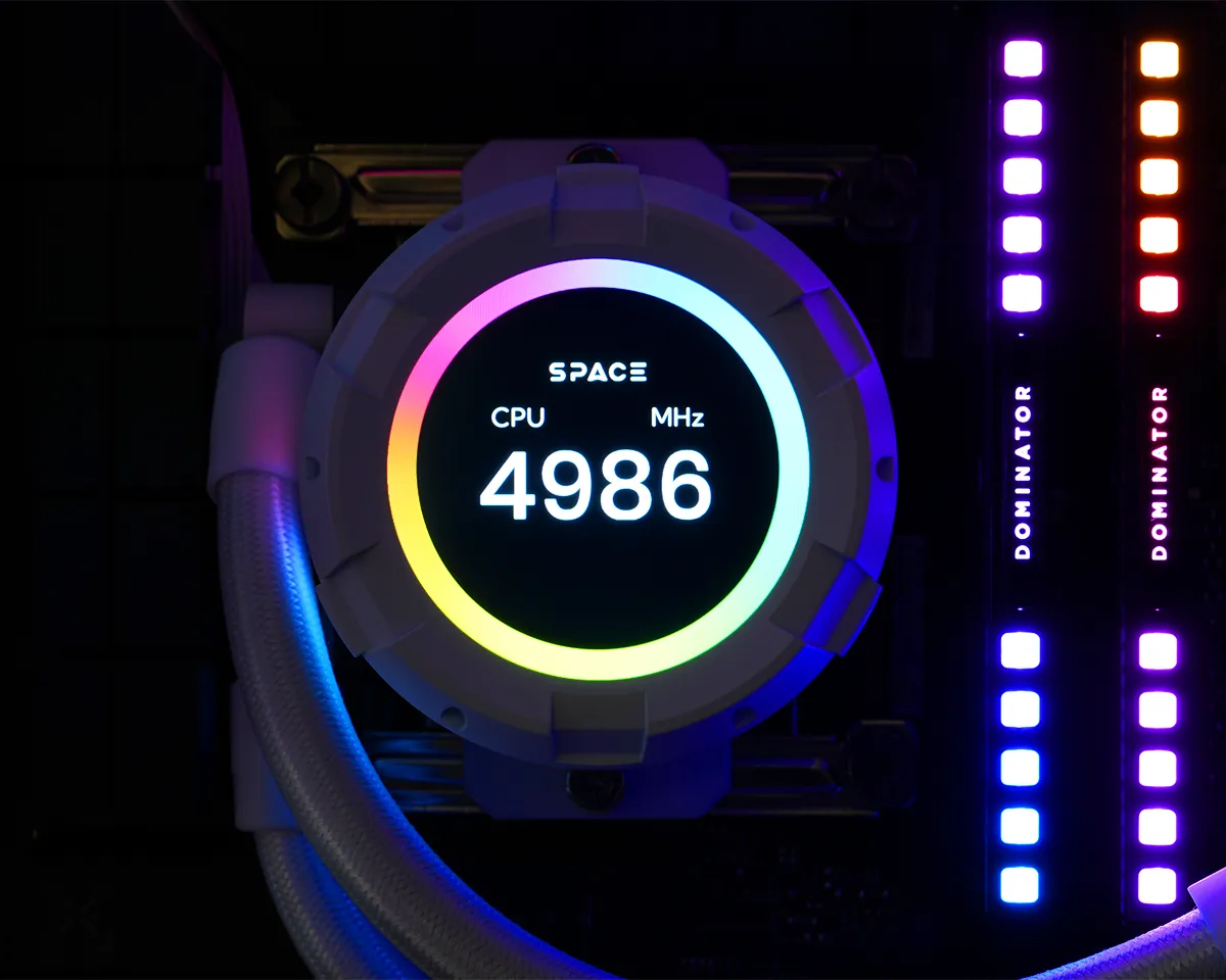 Система водяного охолодження ID-Cooling Space LCD SL360 XE White - мініатюра 3