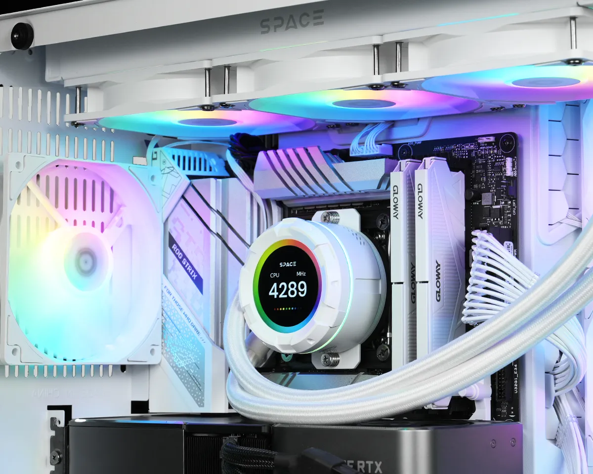 Система водяного охолодження ID-Cooling Space LCD SL360 XE White - мініатюра 4
