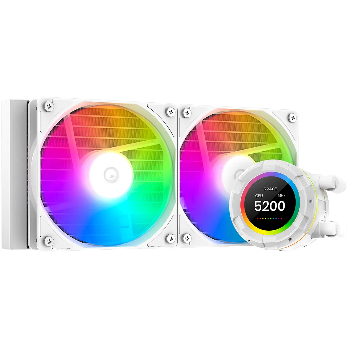 Система водяного охолодження ID-Cooling Space LCD SL240 XE White - мініатюра 11
