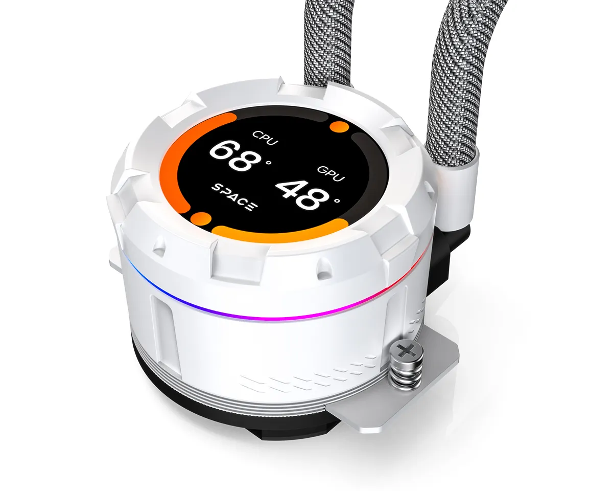 Система водяного охолодження ID-Cooling Space LCD SL240 XE White - мініатюра 5