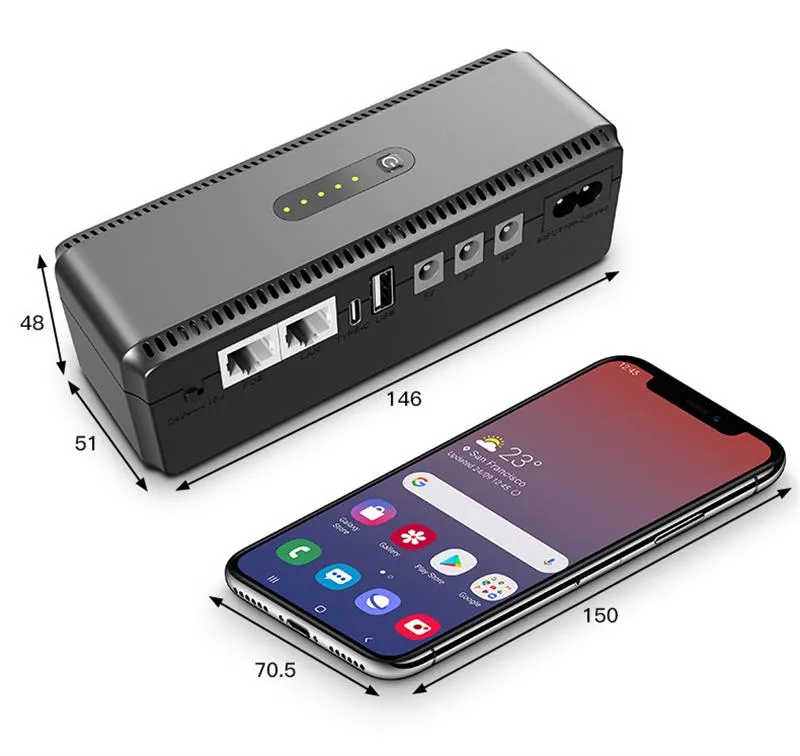 Джерело безперебійного живлення Yepo Smart DC-UPS 10400mAh DC-5V/9V/12V (UA-112485) - мініатюра 5