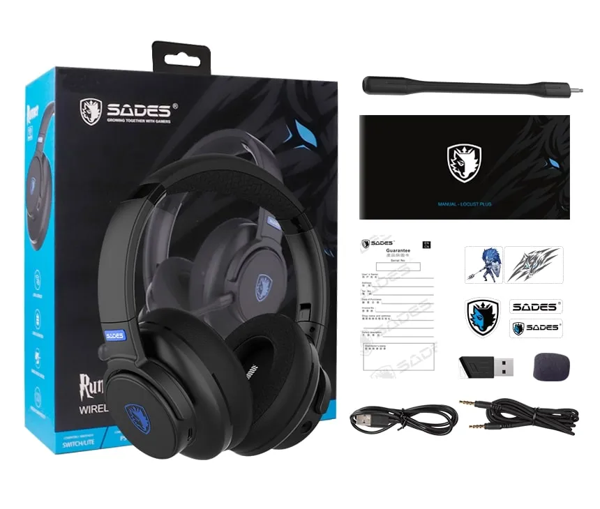 Гарнітура Sades SA-202 Runner Black/Blue (sa202bkb) - мініатюра 8