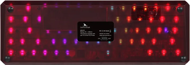 Клавіатура бездротова Motospeed Darmoshark K5 Gateron Red Red-Black (dmk5rbgr) - мініатюра 2