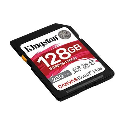 Карта пам`яті SDHC 128GB UHS-II/U3 Class 10 Kingston Canvas React Plus V60 SD R280/W100MB/s (SDR2V6/128GB) - мініатюра 2