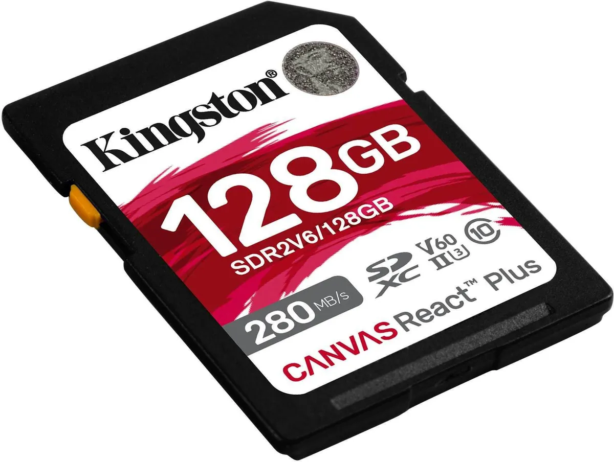 Карта пам`яті SDXC 128GB UHS-II/U3 Class 10 Kingston Canvas React Plus V60 SD R280/W100MB/s (SDR2V6/128GB) - мініатюра 6