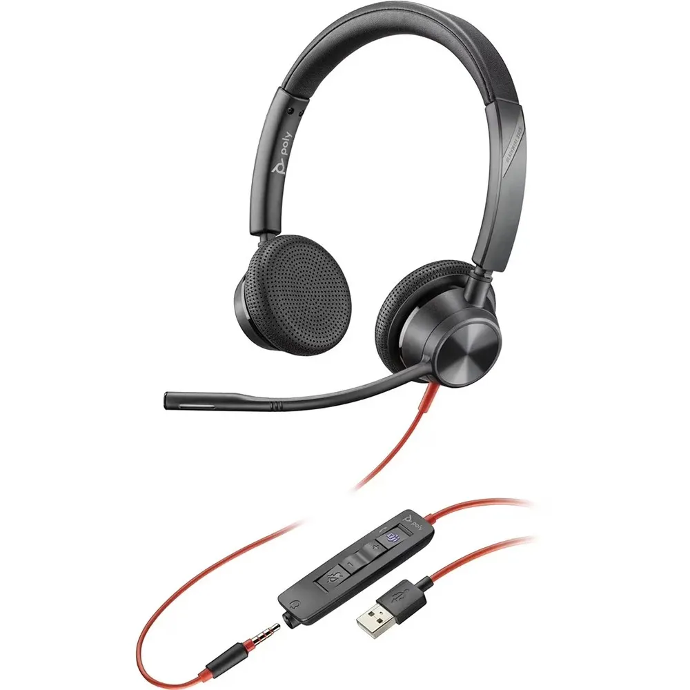 Гарнітура Poly BlackWire 3325-M USB-A \ USB-C +3.5mm Plug HS Stereo  Black (8X222AA) - мініатюра 2