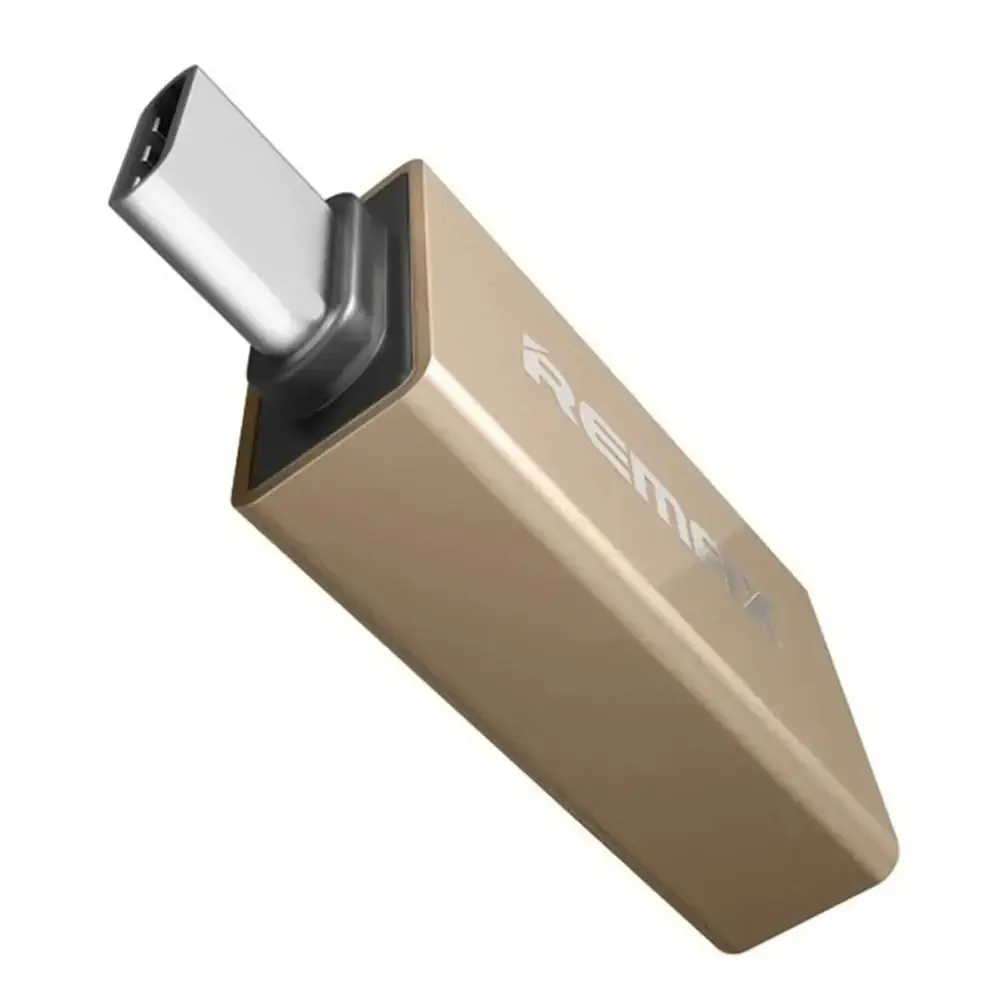 Адаптер Remax Glance USB-USB Type-C RA-OTG1 Gold (6954851289753) - зображення 1