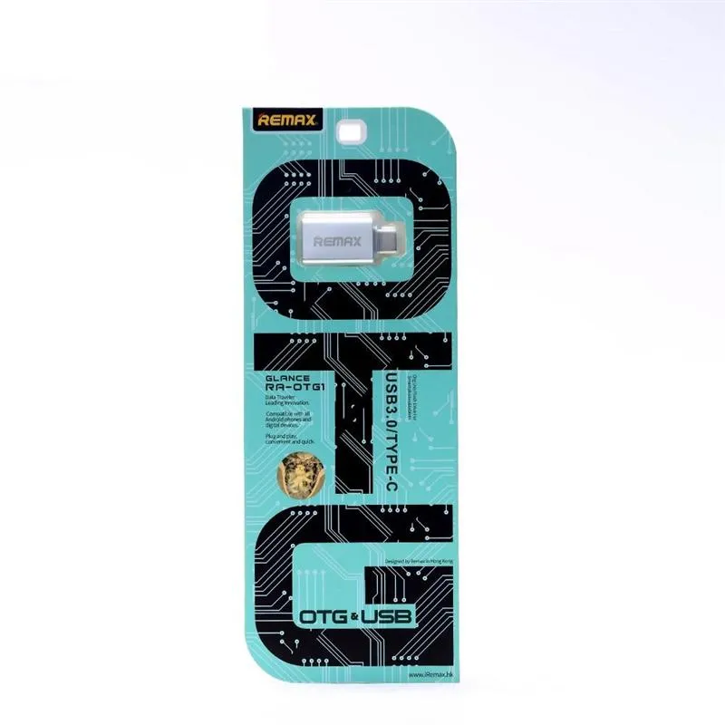 Адаптер Remax Glance USB-USB Type-C RA-OTG1 Silver (2000700004672) - мініатюра 3