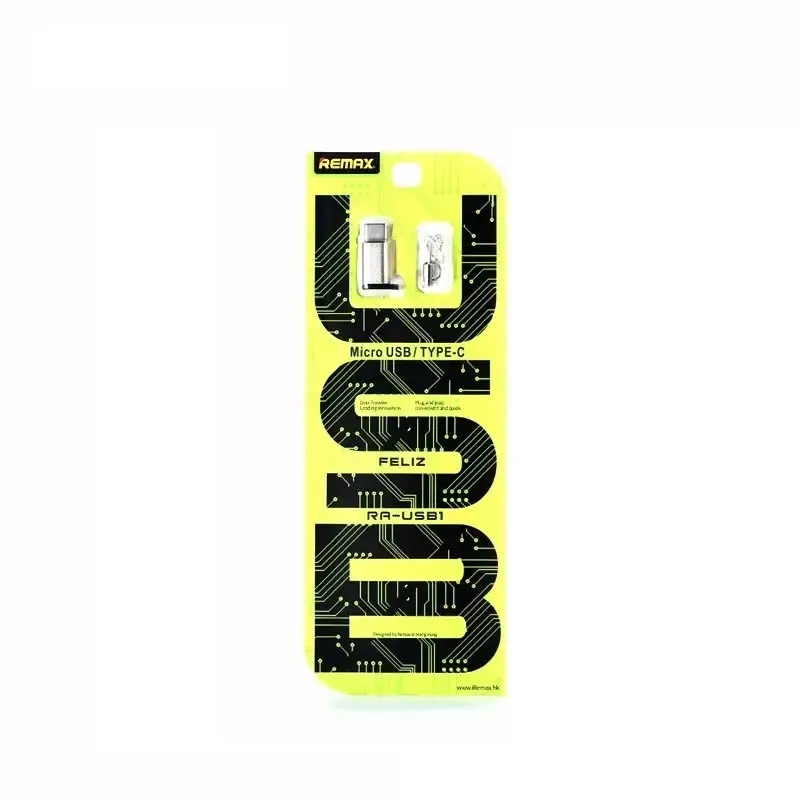 Адаптер Remax RA-USB1 Feliz microUSB-USB Type-C Gold (6954851289807) - мініатюра 4