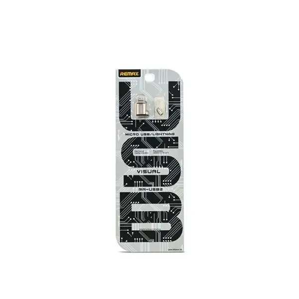 Адаптер Remax RA-USB2 Visual microUSB-Lightning Gold (6954851289814) - мініатюра 2