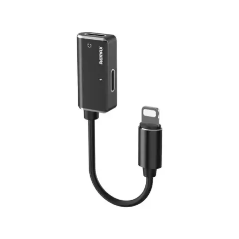 Адаптер Remax RL-LA02i Enjoy 2in1 Lightning-2 Lightning, 12см, Black (6954851297994) - зображення 1