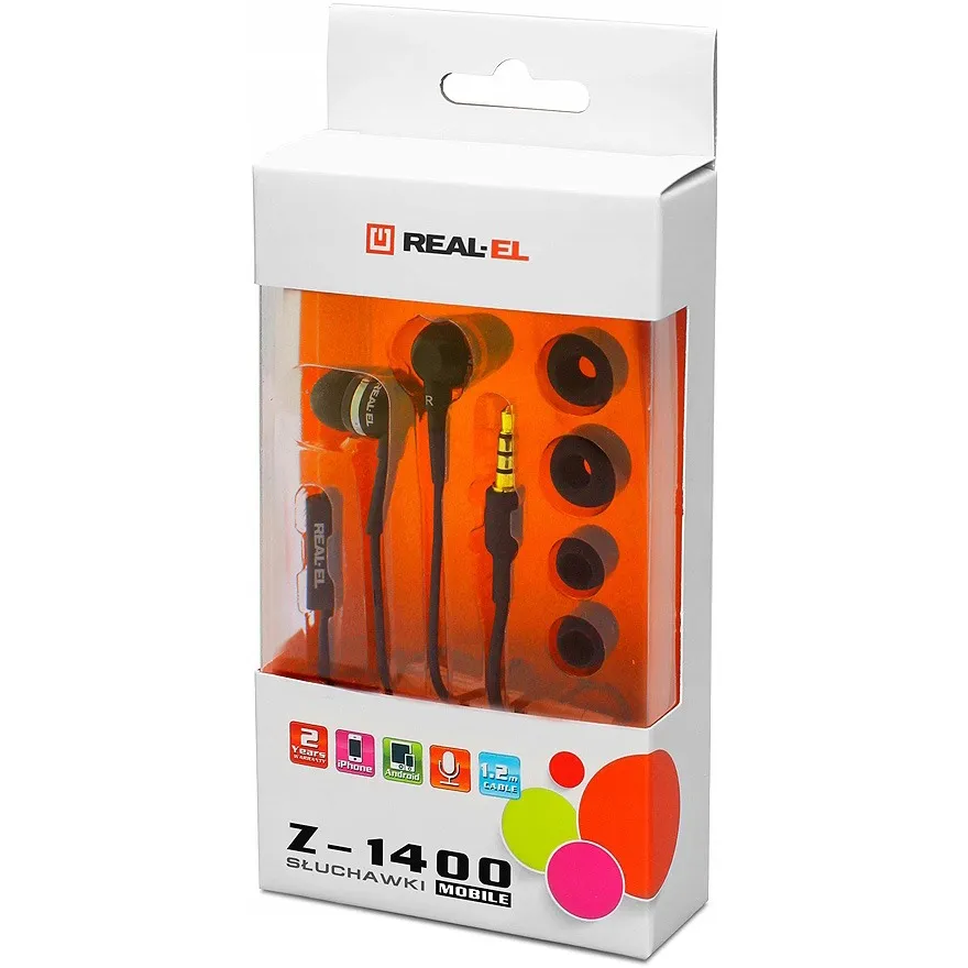 Гарнітура REAL-EL Z-1400 Mobile Black - мініатюра 2