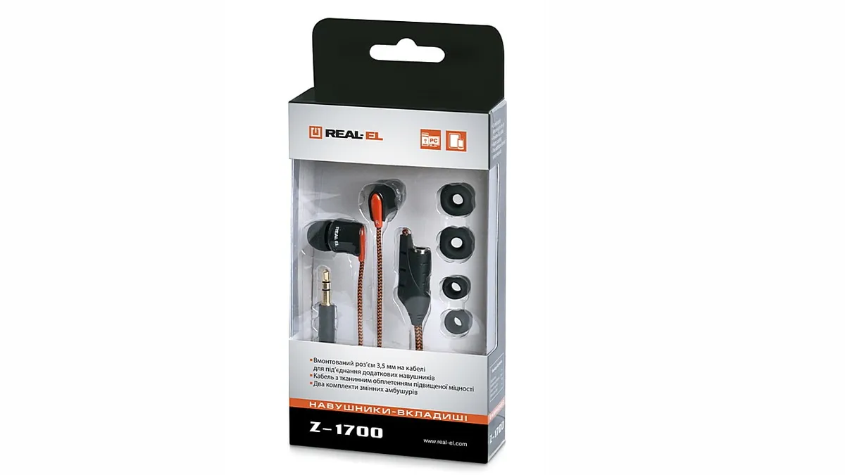 Гарнітура REAL-EL Z-1700 Mobile Black - мініатюра 2