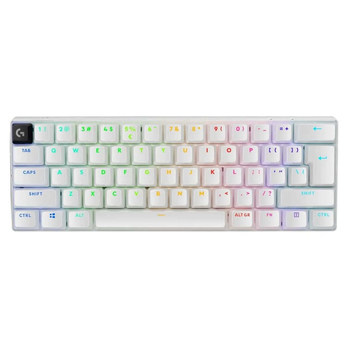 Клавiатура бездротова Logitech G PRO X 60 TKL GX Optical Tactile White (920-011930) - зображення 1
