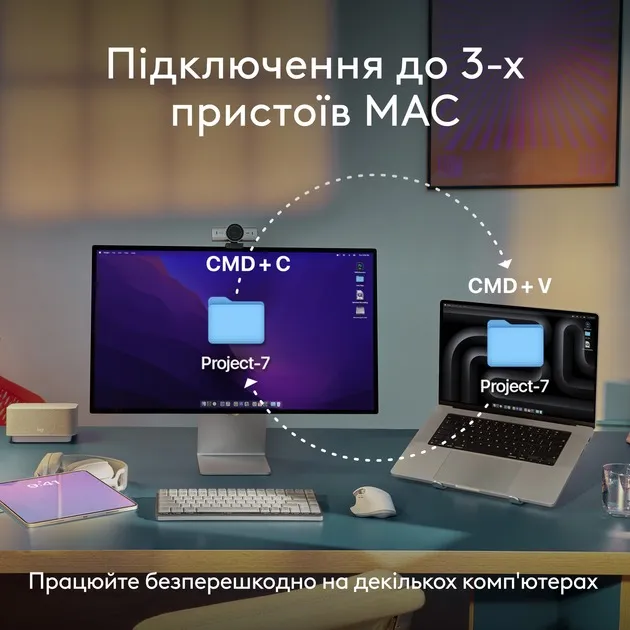 Клавiатура бездротова Logitech MX Keys S for Mac Space Grey (920-011637) - мініатюра 12