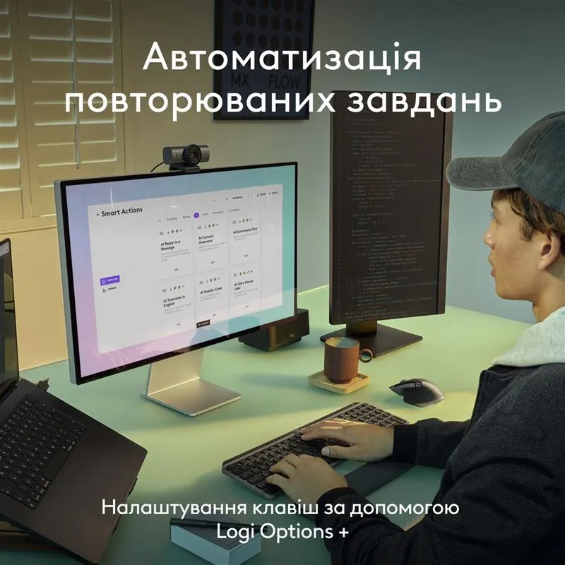 Клавiатура бездротова Logitech MX Keys S for Mac Space Grey (920-011637) - мініатюра 9