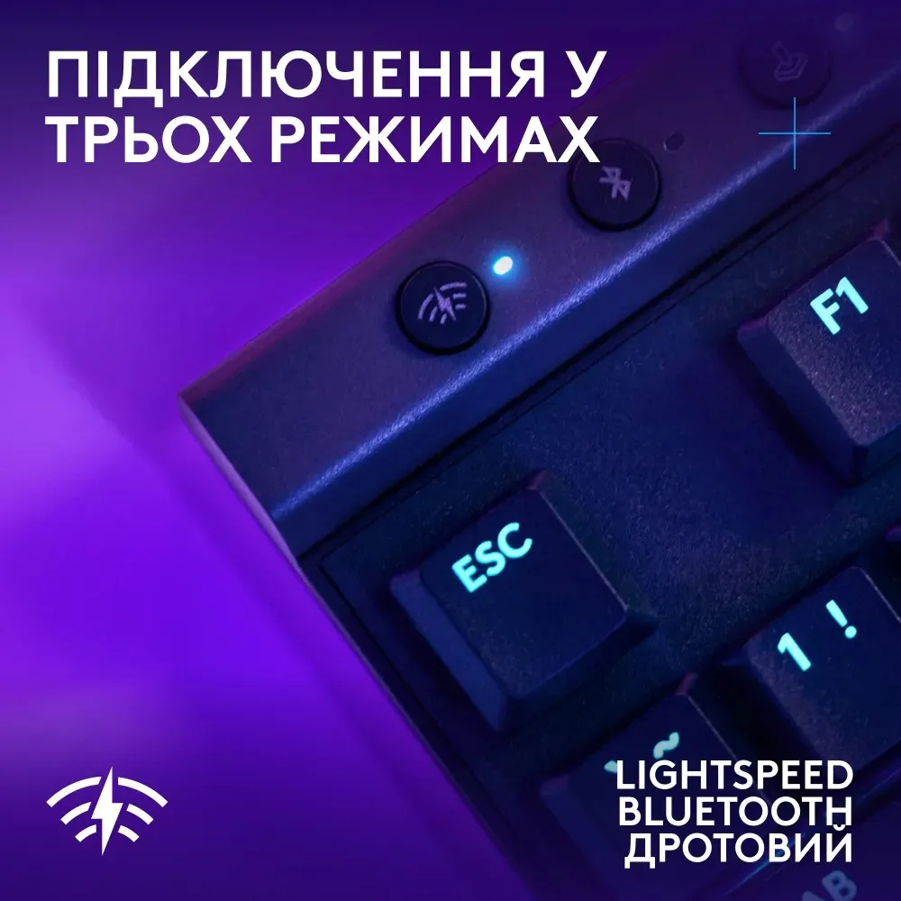 Клавiатура бездротова Logitech G515 Lightspeed TKL Black (920-012538) - мініатюра 4