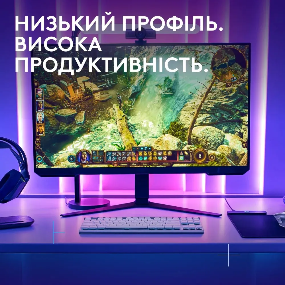 Клавiатура бездротова Logitech G515 Lightspeed TKL White (920-012539) - мініатюра 10