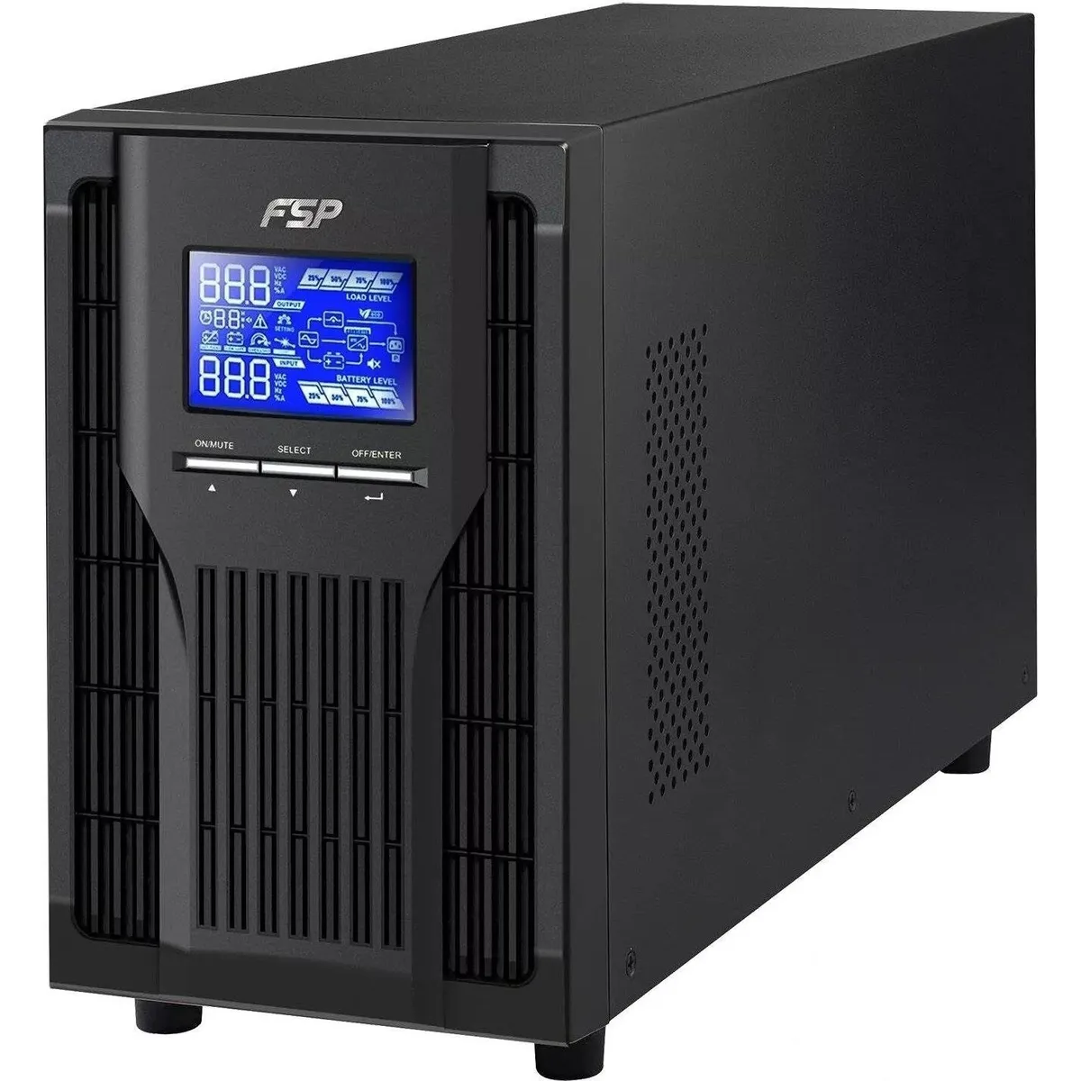 Джерело безперебійного живлення FSP Champ 2K, 2000VA/1800W, LCD, USB, 3xSchuko - мініатюра 2