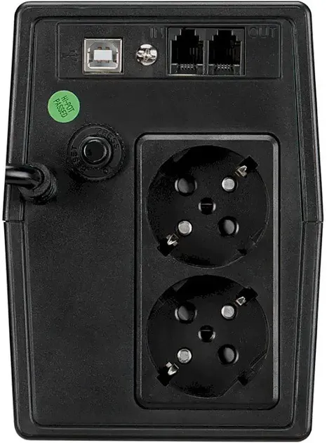 ДБЖ FSP iFP800, 800VA/480W, LCD, USB, 2xSchuko (PPF4802003) - мініатюра 2